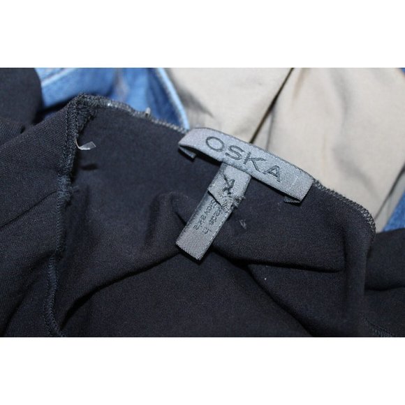 OSKA Black Short Sleeve Stretch Lagenlook Midi‎ Dress 1 US 6/8 - Picture 7 of 7